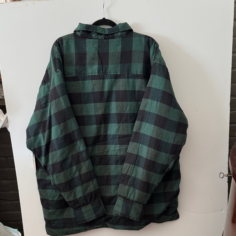 RIVER TRAIL NWT SZ 2XL Green&Black Checkered Men's Jacket Zip Closure 2 pockets - Picture 6 of 9